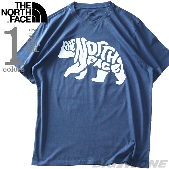 【SB0322】大きいサイズ メンズ THE NORTH FACE ノースフェイス プリント 半袖 Tシャツ BEAR TEE USA直輸入 nf0a84n7-of5