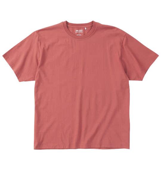 【max8】大きいサイズ メンズ Mc.S.P オーガニックコットン クルーネック 半袖 Tシャツ レッド 1278-4510-4 3L 4L 5L 6L 7L 8L