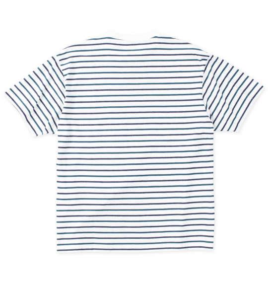 【max8】大きいサイズ メンズ Mc.S.P オーガニックコットン ボーダー クルーネック 半袖 Tシャツ オフホワイト 1278-4511-1 3L 4L 5L 6L 7L 8L