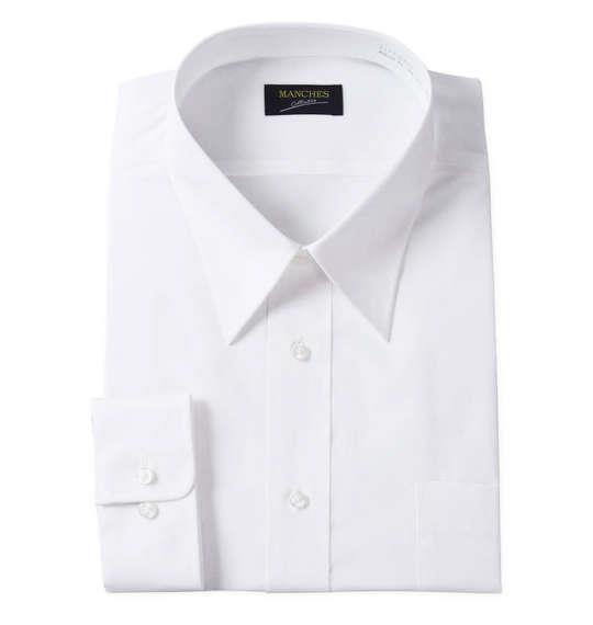 【max8】大きいサイズ メンズ MANCHES COLLECTION レギュラーカラー 長袖 シャツ ホワイト 1277-4215-1 3L 4L 5L 6L 7L 8L 9L 10L