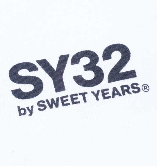 大きいサイズ メンズ SY32 by SWEET YEARS バックスラッシュビッグロゴ 半袖 Tシャツ ホワイト 1278-4290-1 3L 4L 5L 6L