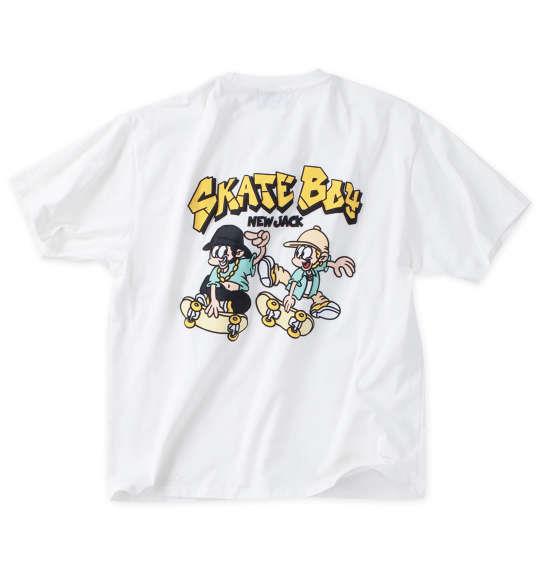 大きいサイズ メンズ ATC × NEW JACK スケートボード柄 天竺 半袖 Tシャツ ナチュラル 1278-4296-1 3L 4L 5L 6L