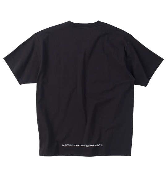 大きいサイズ メンズ b-one-soul DUCK DUDE スプラッシュ 半袖 Tシャツ ブラック 1258-4290-2 3L 4L 5L 6L