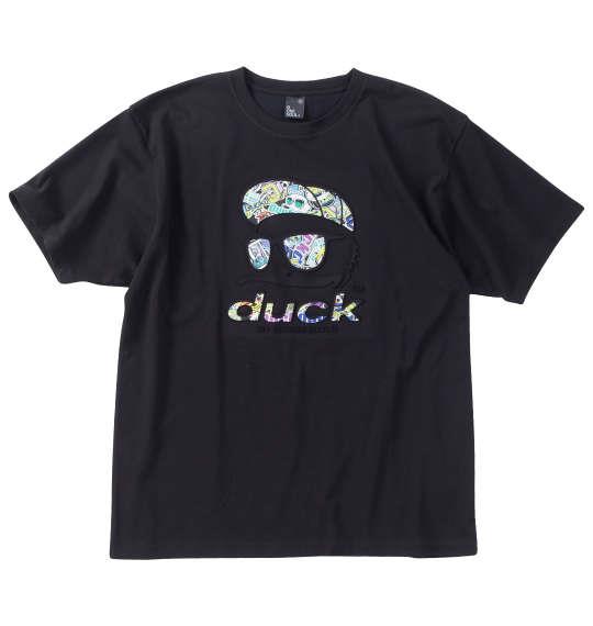 大きいサイズ メンズ b-one-soul DUCK DUDE エンボス 半袖 Tシャツ ブラック 1258-4292-2 3L 4L 5L 6L