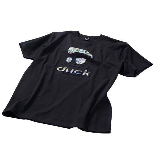 大きいサイズ メンズ b-one-soul DUCK DUDE エンボス 半袖 Tシャツ ブラック 1258-4292-2 3L 4L 5L 6L