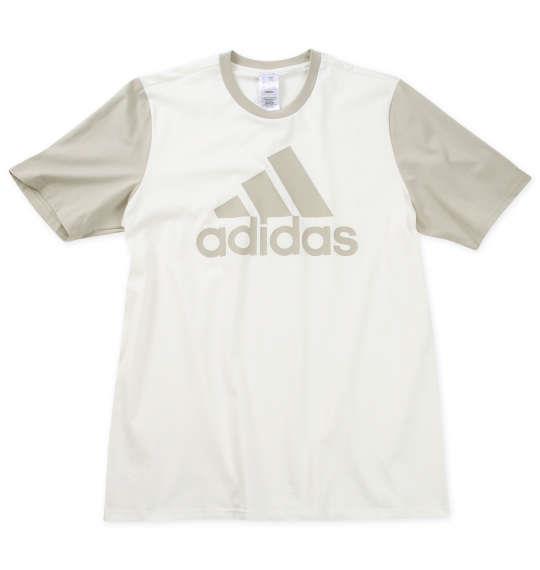 大きいサイズ メンズ adidas M ESS BL 半袖 Tシャツ オフホワイト 1278-4230-4 4XLT 6XLT