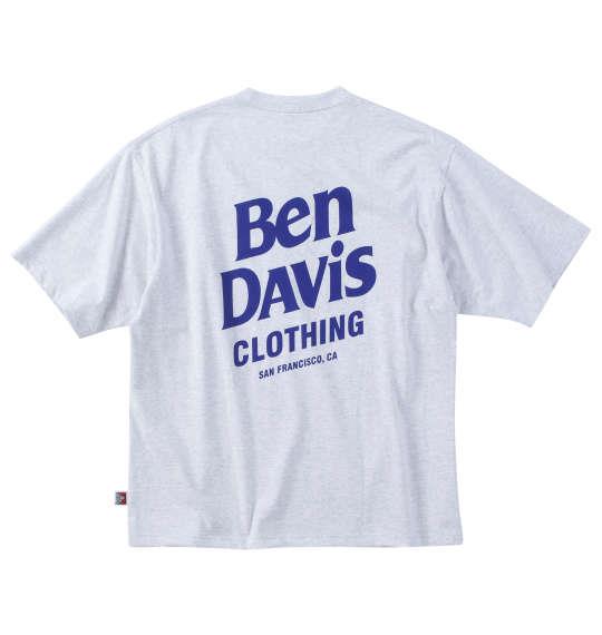 大きいサイズ メンズ BEN DAVIS フロッキーロゴ 半袖 Tシャツ オートミール 1278-4571-1 3L 4L 5L 6L