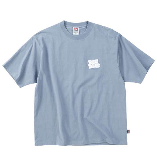 大きいサイズ メンズ BEN DAVIS カーウォッシュ 半袖 Tシャツ ブルーグレー 1278-4572-1 3L 4L 5L 6L