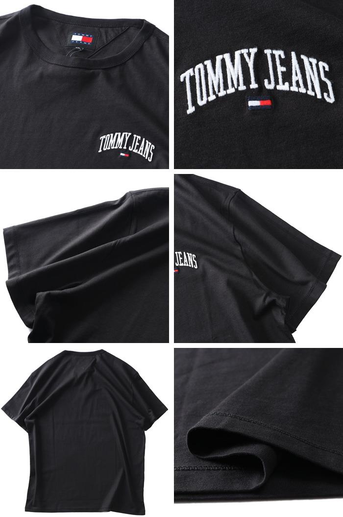 【FAD24】【SB0322】大きいサイズ メンズ TOMMY JEANS トミージーンズ ロゴ刺繍 半袖 Tシャツ REG VARSITY TEE USA直輸入 dm0dm18665