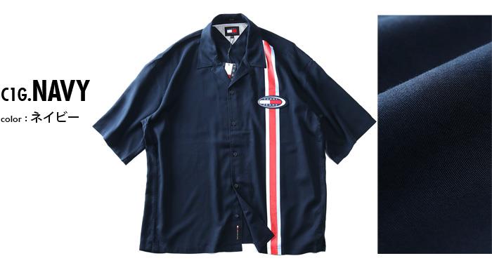 【SB0322】大きいサイズ メンズ TOMMY JEANS トミージーンズ 半袖 シャツ RLX ARCHIVE CAMP SHIRT USA直輸入 dm0dm18953