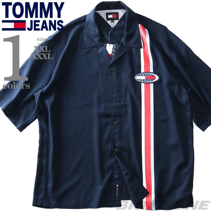 【FAD24】大きいサイズ メンズ TOMMY JEANS トミージーンズ 半袖 シャツ RLX ARCHIVE CAMP SHIRT USA直輸入 dm0dm18953
