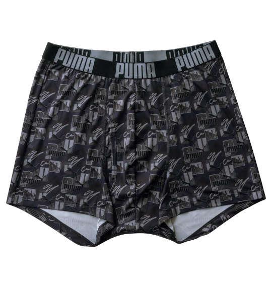 【max8】大きいサイズ メンズ PUMA 2P RENUポリベアイラストロゴAOP ボクサーパンツ ブルー × ブラック 1249-4250-1 3L 4L 5L 6L 7L 8L