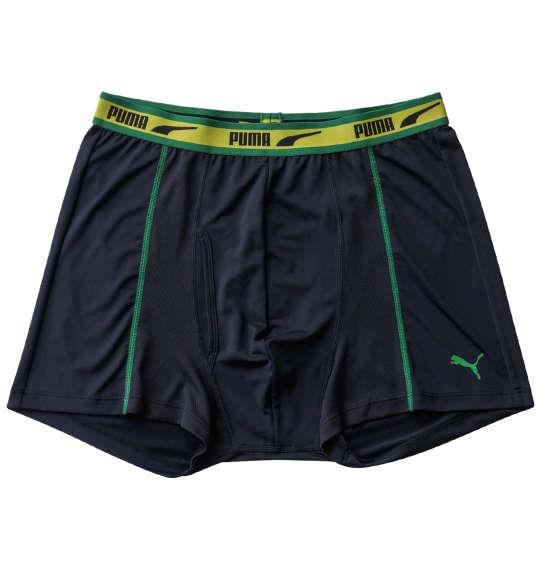 【max8】大きいサイズ メンズ PUMA 2P RENUポリベア × ハニカムメッシュ 切替 ボクサーパンツ ネイビー × ブラック 1249-4251-1 3L 4L 5L 6L 7L 8L