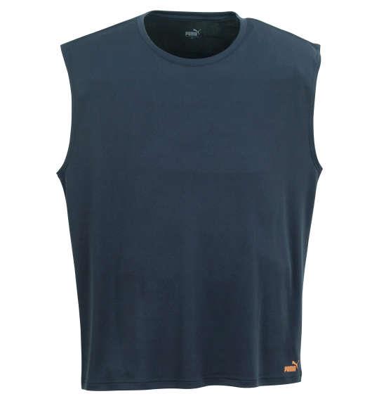 【max8】大きいサイズ メンズ PUMA DRY&COOL ハニカムメッシュ ノースリーブ シャツ ネイビー 1249-4252-1 3L 4L 5L 6L 7L 8L