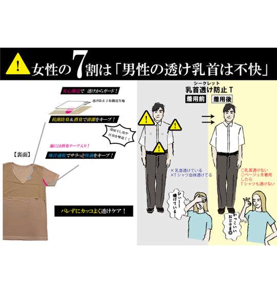 大きいサイズ メンズ KEEP GUARD 乳首透け防止 半袖 Tシャツ ホワイト 1249-4261-1 3L 4L 5L 6L 7L 8L