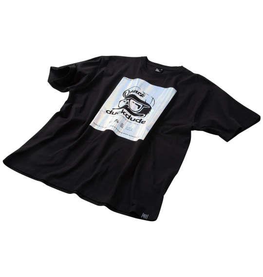 大きいサイズ メンズ b-one-soul DUCK DUDEメタリック 半袖 Tシャツ ブラック 1258-4291-2 3L 4L 5L 6L