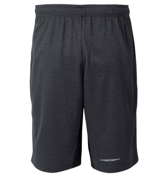 【max8】大きいサイズ メンズ LOTTO DRYメッシュ杢 × 無地 ハーフパンツ ブラック 1274-4285-2 3L 4L 5L 6L 7L 8L