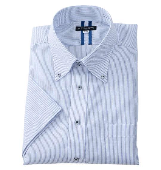 【max8】大きいサイズ メンズ HIROKO KOSHINO HOMME ドゥエB.D 半袖 シャツ ホワイト × ネイビー 1277-4211-1 4L 5L 6L 7L 8L 9L