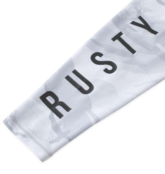 【max8】大きいサイズ メンズ RUSTY 長袖 ラッシュガード グレー 1278-4275-1 3L 4L 5L 6L 8L