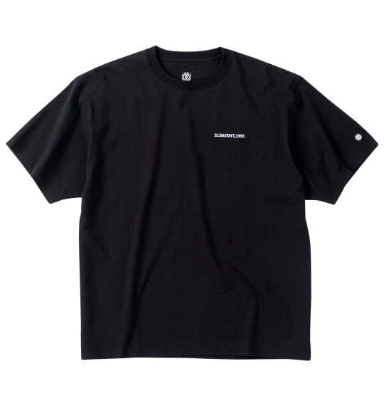 大きいサイズ メンズ ELEMENT EQUIPMENT 半袖 Tシャツ ブラック 1278-4520-2 3L 4L 5L 6L