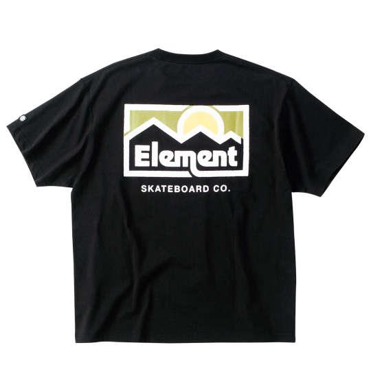 大きいサイズ メンズ ELEMENT OUTDOOR 半袖 Tシャツ ブラック 1278-4522-2 3L 4L 5L 6L