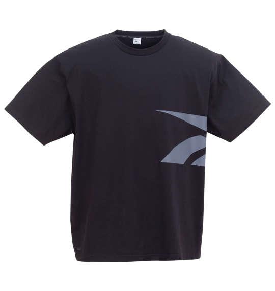 大きいサイズ メンズ Reebok サイドベクターグラフィック 半袖 Tシャツ ブラック 1278-4530-2 3L 4L 5L 6L 8L