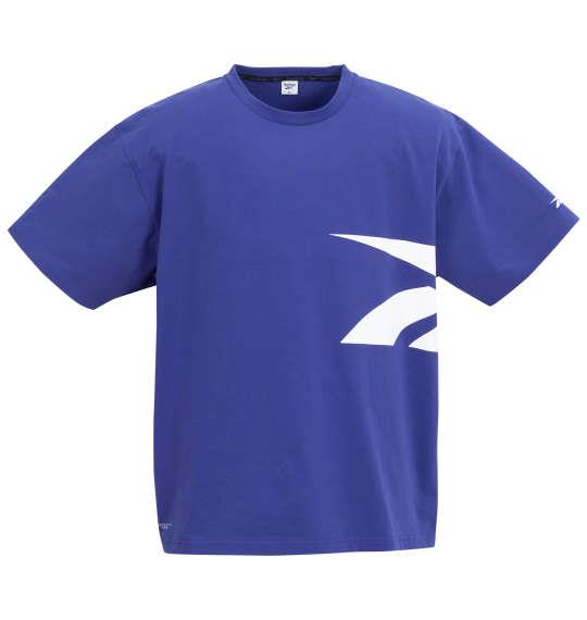 【max8】大きいサイズ メンズ Reebok サイドベクターグラフィック 半袖 Tシャツ ブルー 1278-4530-3 3L 4L 5L 6L 8L