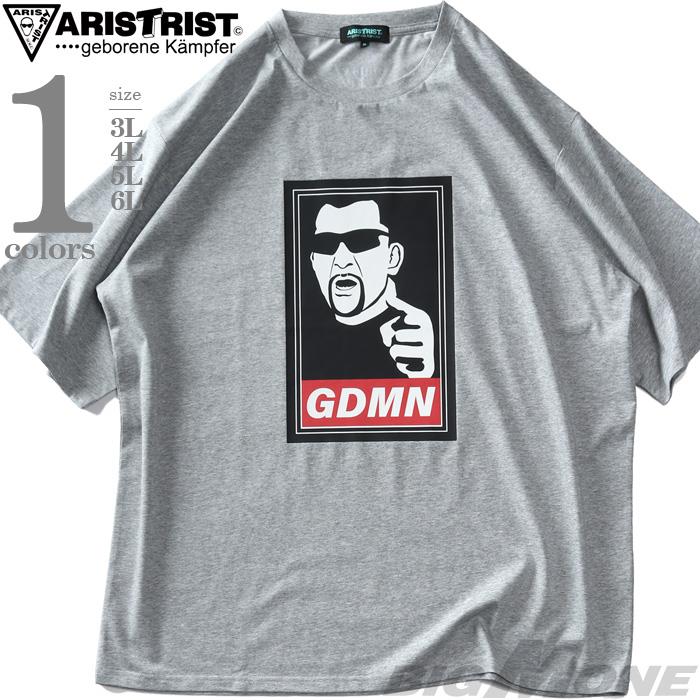 【SB0322】大きいサイズ メンズ ARISTRIST アリストトリスト GDMNプリント 半袖 Tシャツ 4573-302l