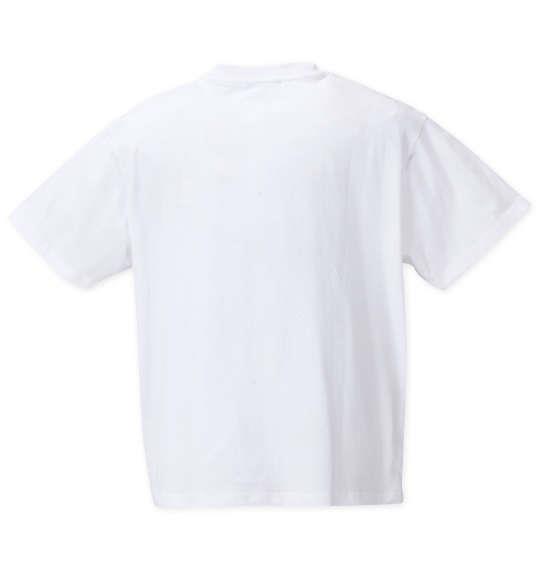 大きいサイズ メンズ COLLINS メッシュ デニム 風プリント 半袖 フルジップ パーカー + 半袖 Tシャツ ネイビー × ホワイト 1258-4243-1 3L 4L 5L 6L 8L
