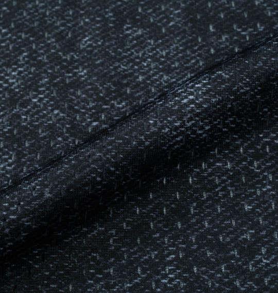 大きいサイズ メンズ COLLINS メッシュ デニム 風プリント 半袖 フルジップ パーカー + 半袖 Tシャツ ブラック × ブラック 1258-4243-2 3L 4L 5L 6L 8L