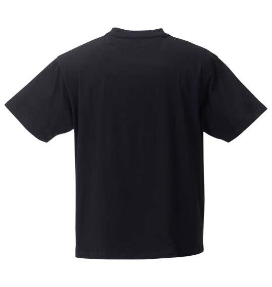 大きいサイズ メンズ COLLINS メッシュ デニム 風プリント 半袖 フルジップ パーカー + 半袖 Tシャツ ブラック × ブラック 1258-4243-2 3L 4L 5L 6L 8L