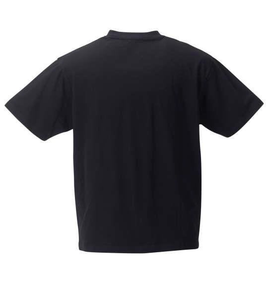 大きいサイズ メンズ COLLINS メッシュヒッコリー風プリント 半袖 フルジップ パーカー + 半袖 Tシャツ ブラック × ブラック 1258-4244-2 3L 4L 5L 6L 8L