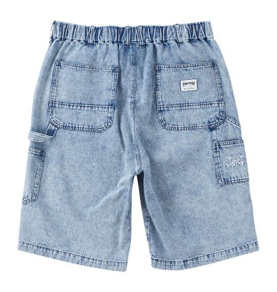 【max8】大きいサイズ メンズ THRASHER デニム ペインター ハーフパンツ サックス 1274-4540-1 3L 4L 5L 6L 7L 8L