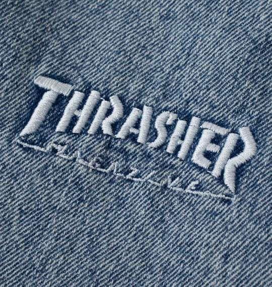 大きいサイズ メンズ THRASHER デニム ペインター ハーフパンツ サックス 1274-4540-1 3L 4L 5L 6L 7L 8L