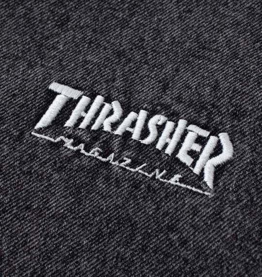 大きいサイズ メンズ THRASHER デニム ペインター ハーフパンツ ブラック 1274-4540-2 3L 4L 5L 6L 7L 8L