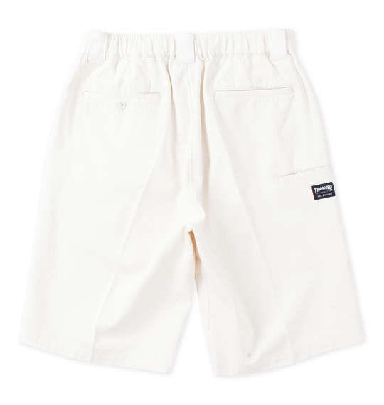 【max8】大きいサイズ メンズ THRASHER カツラギワーク ハーフパンツ オフホワイト 1274-4541-1 3L 4L 5L 6L 7L 8L