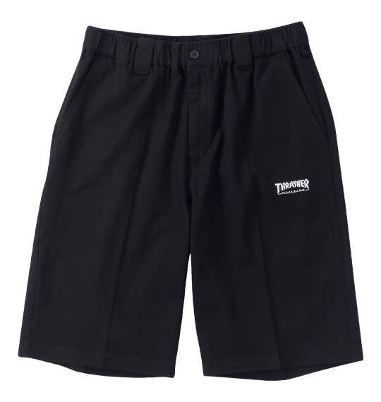 大きいサイズ メンズ THRASHER カツラギワーク ハーフパンツ ブラック 1274-4541-2 3L 4L 5L 6L 7L 8L