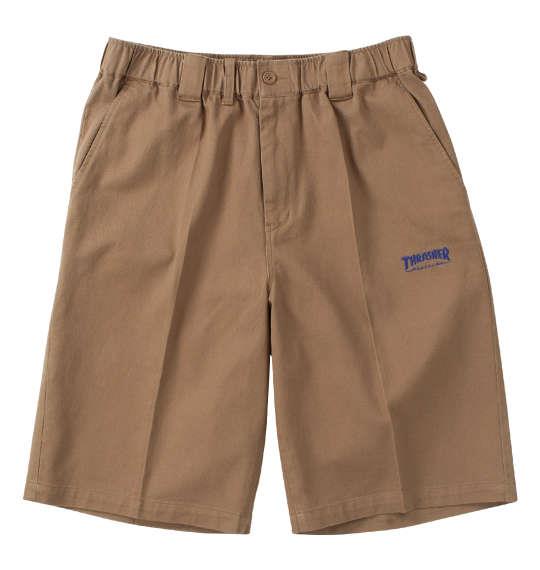 【max8】大きいサイズ メンズ THRASHER カツラギワーク ハーフパンツ ベージュ 1274-4541-3 3L 4L 5L 6L 7L 8L