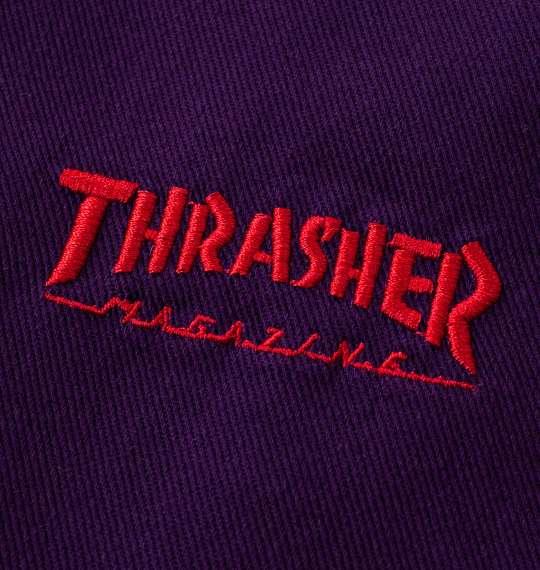 大きいサイズ メンズ THRASHER カツラギワーク ハーフパンツ パープル 1274-4541-4 3L 4L 5L 6L 7L 8L