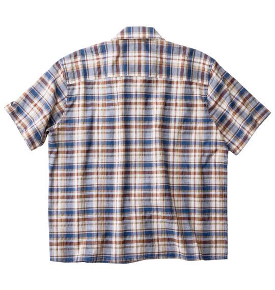 【max8】大きいサイズ メンズ OUTDOOR PRODUCTS チェック オープンカラー 半袖 シャツ ベージュ系 1257-4221-1 3L 4L 5L 6L 7L 8L