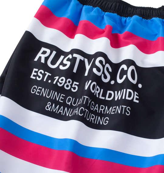 大きいサイズ メンズ RUSTY マイクロツイル サーフパンツ ブラック 1274-4235-2 3L 4L 5L 6L