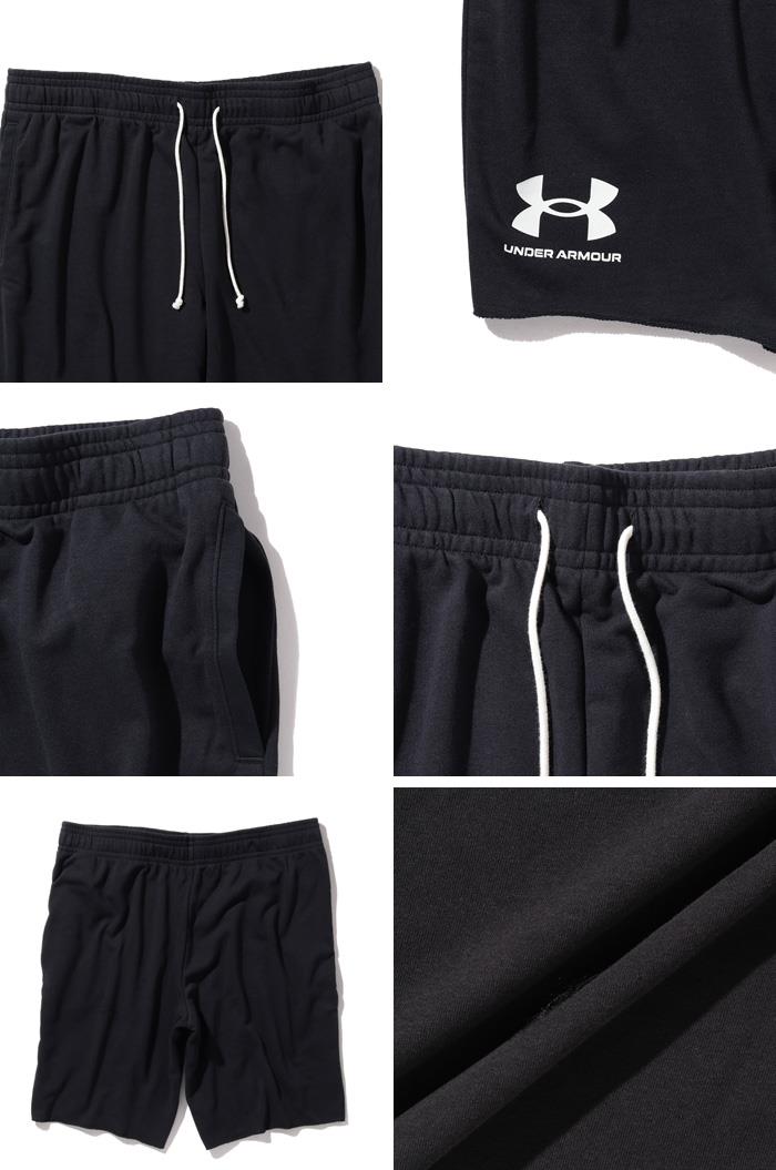 大きいサイズ メンズ UNDER ARMOUR アンダーアーマー スウェット ショートパンツ ハーフパンツ ショーツ RIVAL TERRY SHORT USA直輸入 1361631-001