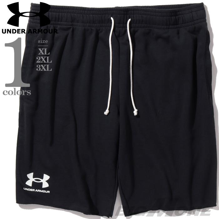 大きいサイズ メンズ UNDER ARMOUR アンダーアーマー スウェット ショートパンツ ハーフパンツ ショーツ RIVAL TERRY SHORT USA直輸入 1361631-001