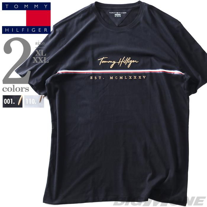 大きいサイズ メンズ TOMMY HILFIGER トミーヒルフィガー ロゴ刺繍 半袖 Tシャツ USA直輸入 78j4581