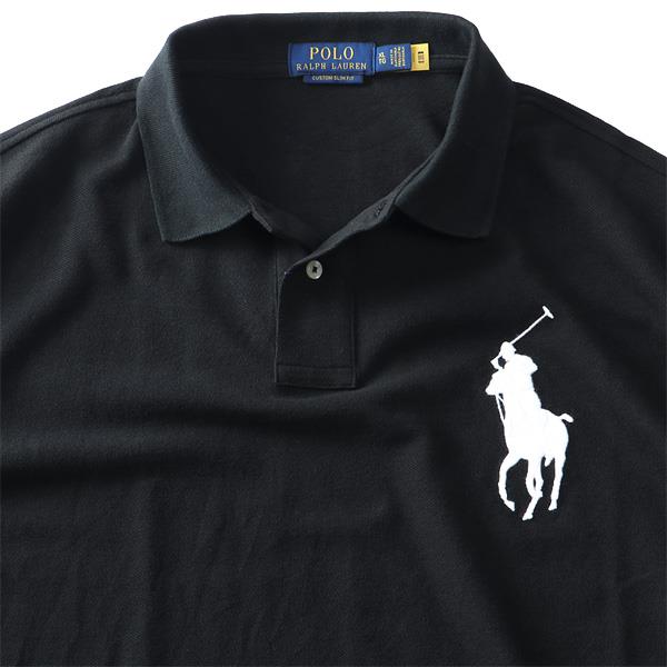 大きいサイズ メンズ POLO RALPH LAUREN ポロ ラルフローレン ビッグロゴ刺繍 鹿の子 半袖 ポロシャツ USA直輸入 710688969-001