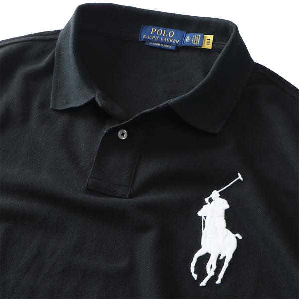 大きいサイズ メンズ POLO RALPH LAUREN ポロ ラルフローレン ビッグロゴ刺繍 鹿の子 半袖 ポロシャツ USA直輸入 710688969-001