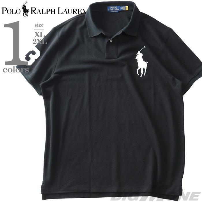 大きいサイズ メンズ POLO RALPH LAUREN ポロ ラルフローレン ビッグロゴ刺繍 鹿の子 半袖 ポロシャツ USA直輸入 710688969-001