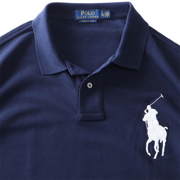 大きいサイズ メンズ POLO RALPH LAUREN ポロ ラルフローレン ビッグロゴ刺繍 鹿の子 半袖 ポロシャツ USA直輸入 710688969-004