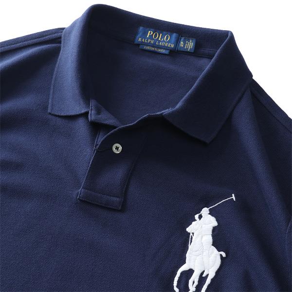 大きいサイズ メンズ POLO RALPH LAUREN ポロ ラルフローレン ビッグロゴ刺繍 鹿の子 半袖 ポロシャツ USA直輸入 710688969-004