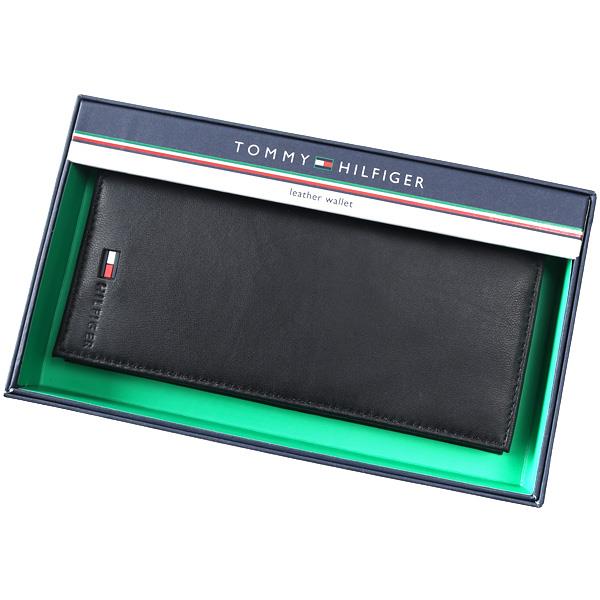 大きいサイズ メンズ TOMMY HILFIGER トミーヒルフィガー レザー 長財布 カードケース PASSCASE WALLET USA直輸入 31tl19x014